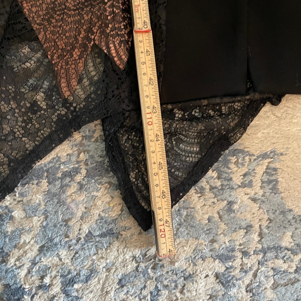NWOT Anthropologie Black Lace Twofer Blazer Midi Dress Long Sleeve Gothic US 00 - Picture 13 of 13